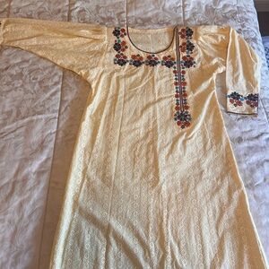 Modest Mediterranean Embroidered maxi dress